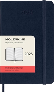 Buy Moleskine 2025 12-Month Daily Pocket Hardcover Notebook: Sapphire Blue