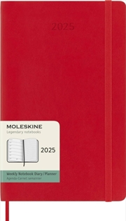 Buy Moleskine 2025 12-Month Weekly Large Softcover Notebook: Scarlet Red