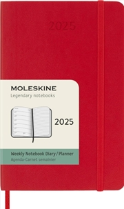 Buy Moleskine 2025 12-Month Weekly Pocket Softcover Notebook: Scarlet Red