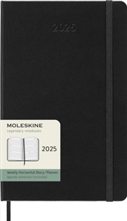 Buy Moleskine 2025 12-Month Weekly Horizontal Large Hardcover Notebook: Black