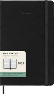 Buy Moleskine 2025 12-Month Weekly Vertical Large Hardcover Notebook: Black