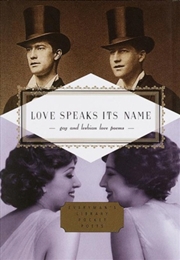 Buy Love Speaks Its Name : Gay And Lesbian Love Poems