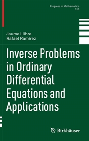Buy Inverse Problems In Ordinary Differential Equations And Applications