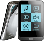 Buy Coby MP8234G 4GB 2 Inch Touchscreen Video MP3 Player With FM Radio - Recharable (Silver)