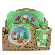 Buy Christmas Bamboo Fibre Kids Set 5Pk