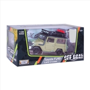 Buy Off Road - 1:24 Toyota FJ Land Cruiser (Beige) Die-Cast Vehicle