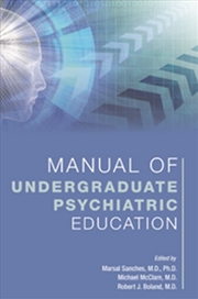 Buy Manual Of Undergraduate Psychiatric Education