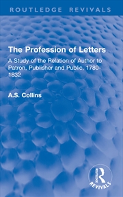 Buy The Profession of Letters