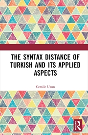 Buy The Syntax Distance of Turkish and Its Applied Aspects