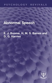 Buy Abnormal Speech