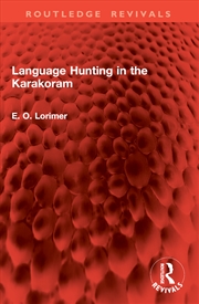 Buy Language Hunting in the Karakoram