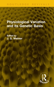 Buy Physiological Variation and its Genetic Basis
