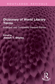 Buy Dictionary of World Literary Terms