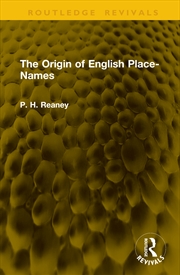 Buy The Origin of English Place-Names