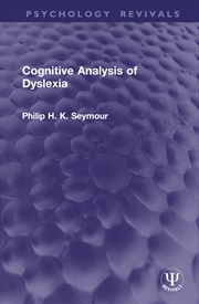 Buy Cognitive Analysis of Dyslexia