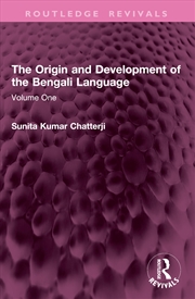 Buy The Origin and Development of the Bengali Language