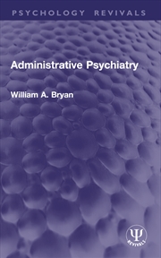 Buy Administrative Psychiatry