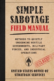 Buy Simple Sabotage Field Manual