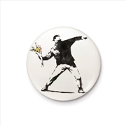 Buy Banksy - Flower Bomb - 25mm Pin Badge