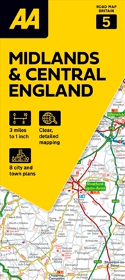 Buy AA Road Atlas Midlands & Central England
