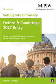 Buy Getting into University: Oxford and Cambridge 2027 Entry : Create a Standout UCAS Application and Se