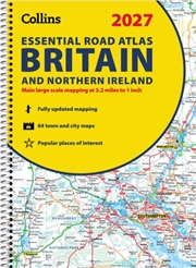 Buy 2027 Collins Essential Road Atlas Britain and Northern Ireland : A4 Spiral