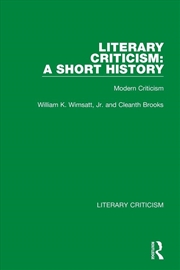 Buy Literary Criticism: A Short History