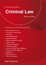 Buy An Emerald Guide to Criminal Law : Revised Edition