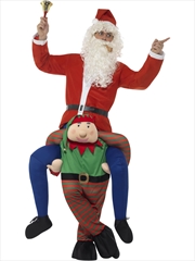 Buy Elf Piggy Back Costume - One Size