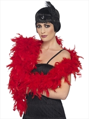 Buy Feather Boa Red Deluxe, Adult