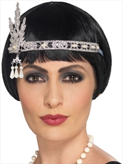 Buy Flapper Silver Headband, Adult