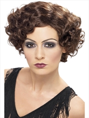 Buy Flapper Wig Brown, Adult