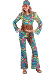 Buy Hippie Flower Power Costume - Size M