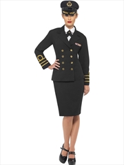 Buy Navy Officer Female Costume - Size L