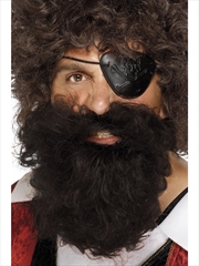 Buy Pirate Beard, Brown - Adult