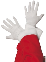 Buy Santa Gloves - White, Adult