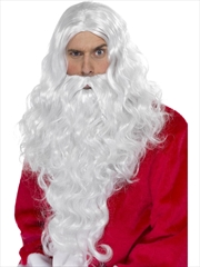 Buy Santa Long Wig & Beard, Adult