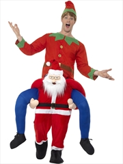 Buy Santa Piggy Back Costume, - One Size
