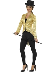 Buy Sequin Tailcoat Ladies Jacket, Gold - Size M