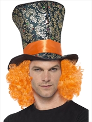 Buy Top Hat With Attached Wig, Adult