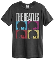Buy Beatles Hard Days Night Amplified Vintage Charcoal X Large T Shirt