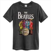 Buy Beatles - Lonely Hearts Amplified Xx Large Vintage Charcoal T Shirt
