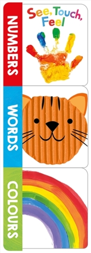 Buy See, Touch, Feel Words, Numbers, Colours (Chunky Set) : With 3 mini board books