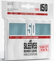 Buy Gamegenic Just Sleeves - Size Code Ruby - Mini European Sized Value Pack (46Mm X 71Mm) (150 Sleeves