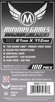 Buy Mayday - Magnum Platinum Card Sleeve: 61 X 112 Mm "Dwarf King" French Tarot