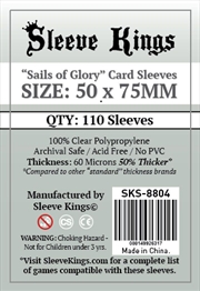 Buy Sleeve Kings Board Game Sleeves Sails Of Glory (50Mm X 75Mm) (110 Sleeves Per Pack)