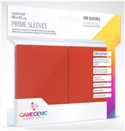 Buy Gamegenic Prime Card Sleeves Red (66Mm X 91Mm) (100 Sleeves Per Pack)