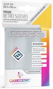 Buy Gamegenic Prime Retro Sleeves - Size Code Retro Grey - (66.5Mm X 94Mm) (50 Sleeves Per Pack)