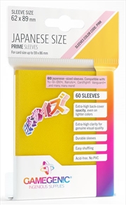 Buy Gamegenic Prime Japanese Sized Sleeves - Size Code Pink - Sleeve Colour Yellow (62Mm X 89Mm) (60 Sle