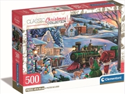 Buy Clementoni Puzzle Christmas Train Poster Included 500 Pieces